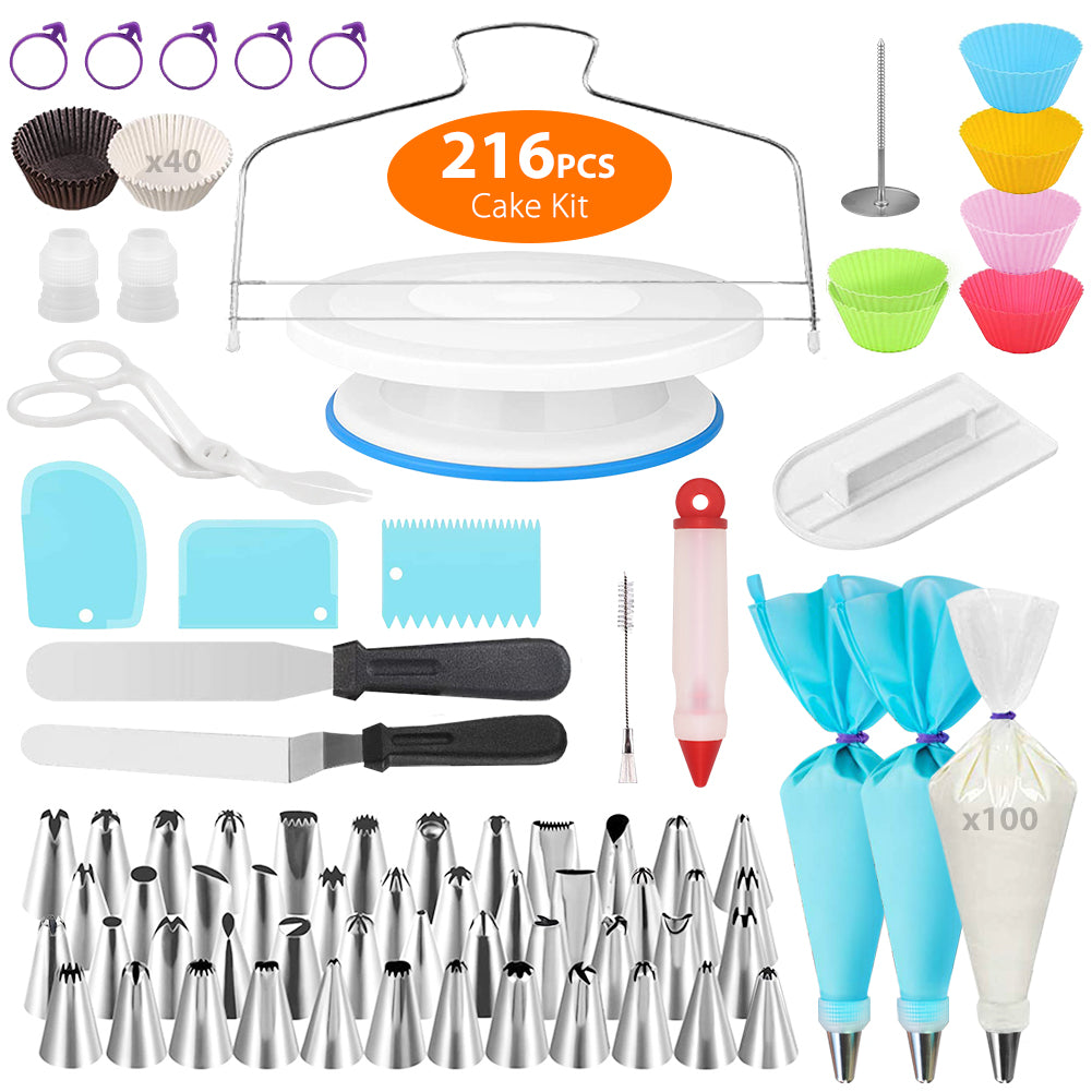 216 Pcs Cake Decorating Kit- Baking Supplies for Beginner – OKeanu
