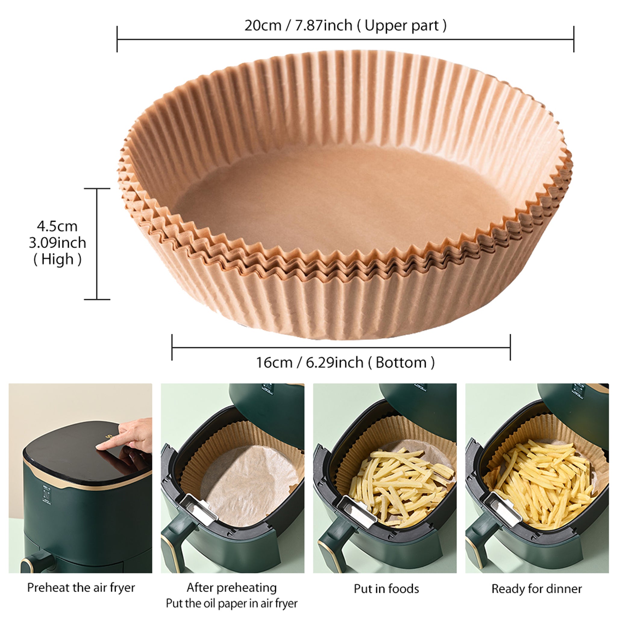 Non-stick Disposable Air Fryer Liners